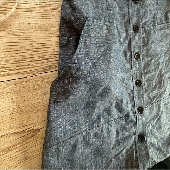 Derek Lam Chambray Button Down Sleeveless Dress with Pockets SZ 8 - Picture 11 of 15